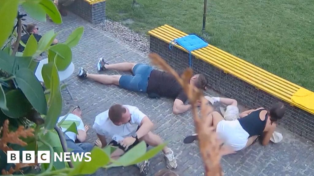 People flee as Russian strike hits near Ukraine coffee shop