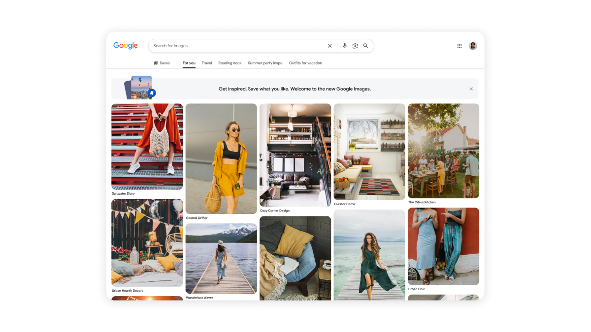 Google Images gets a Pinterest-like redesign focused on discovery