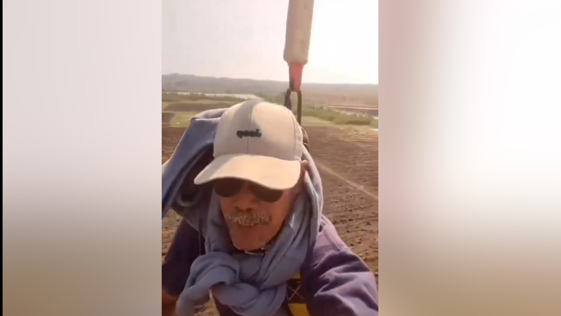 Indonesian farmer goes viral using a drone as transportation