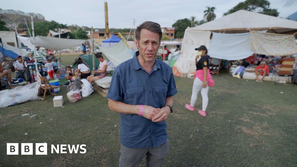 BBC at Venezuela baseball stadium sheltering earthquake survivors