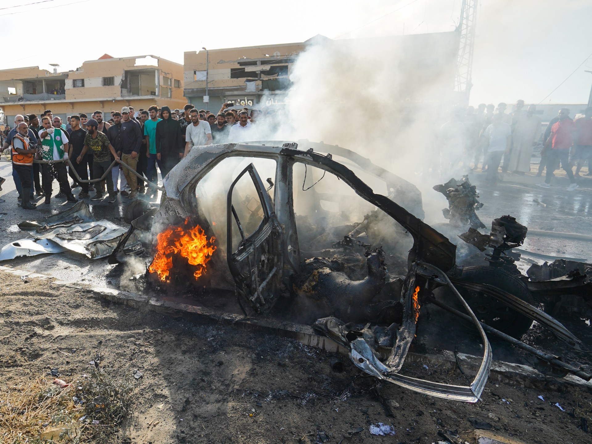 Israeli attack on car in central Gaza kills three Palestinians