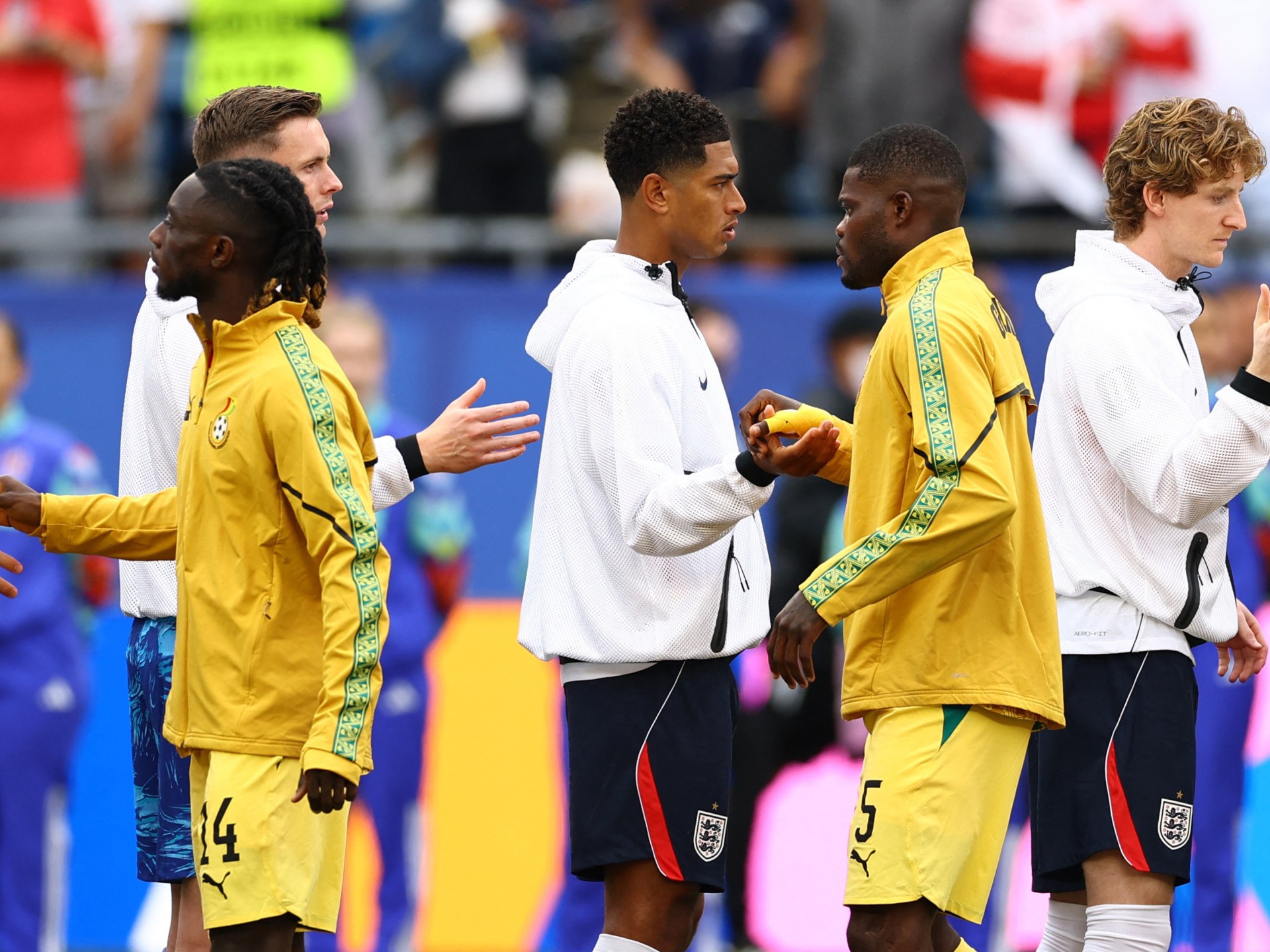 England’s Spence appears to refuse handshake with booed Ghana player Partey