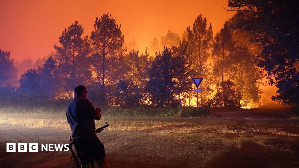 Around 12,000 people evacuated in France fires