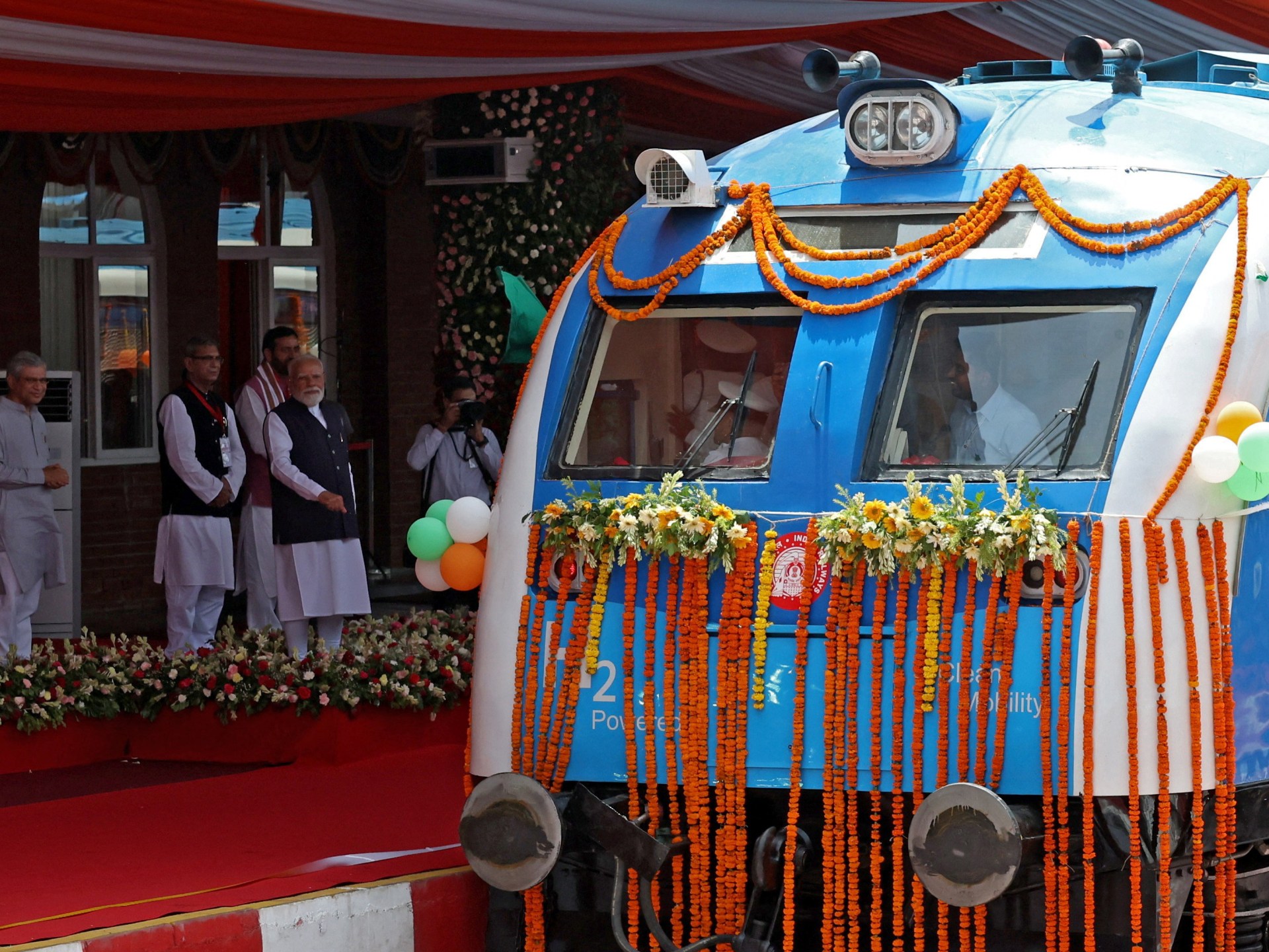 India debuts hydrogen-powered train as part of sustainability drive
