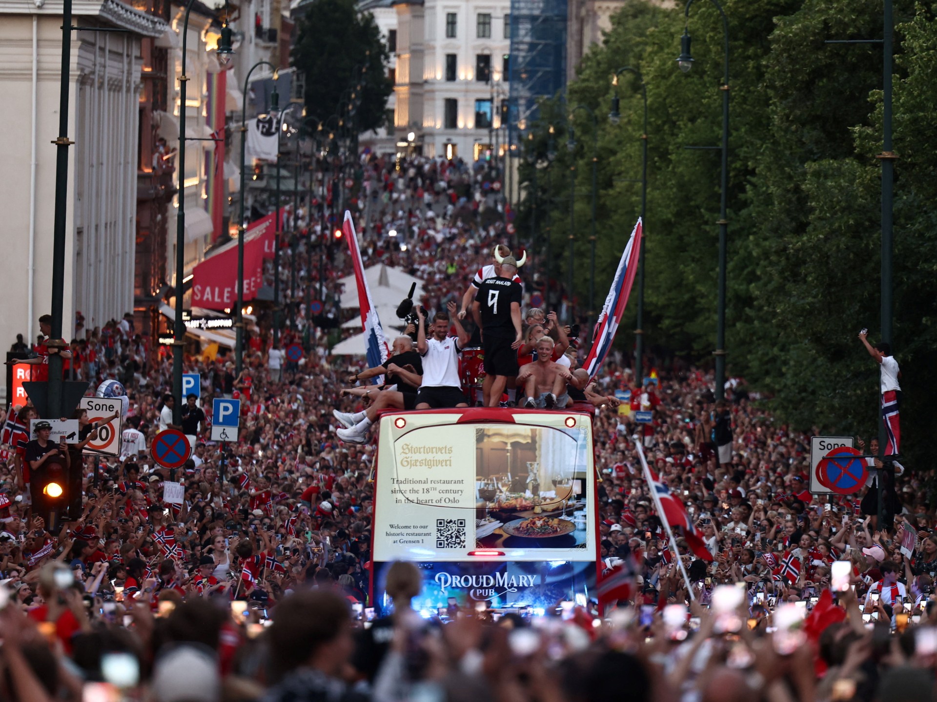 Haaland’s Norway receive heroes’ welcome in Oslo after World Cup exit