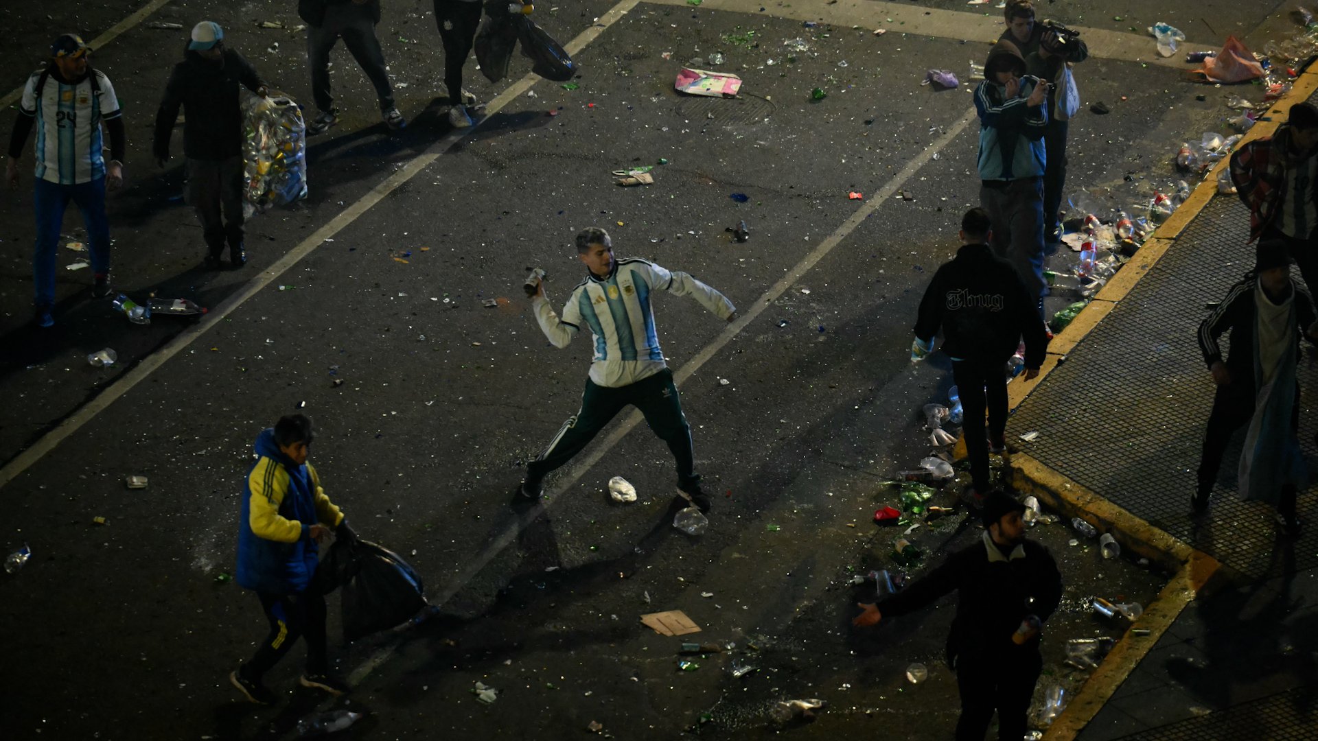Argentina fans throw stones at police after World Cup defeat