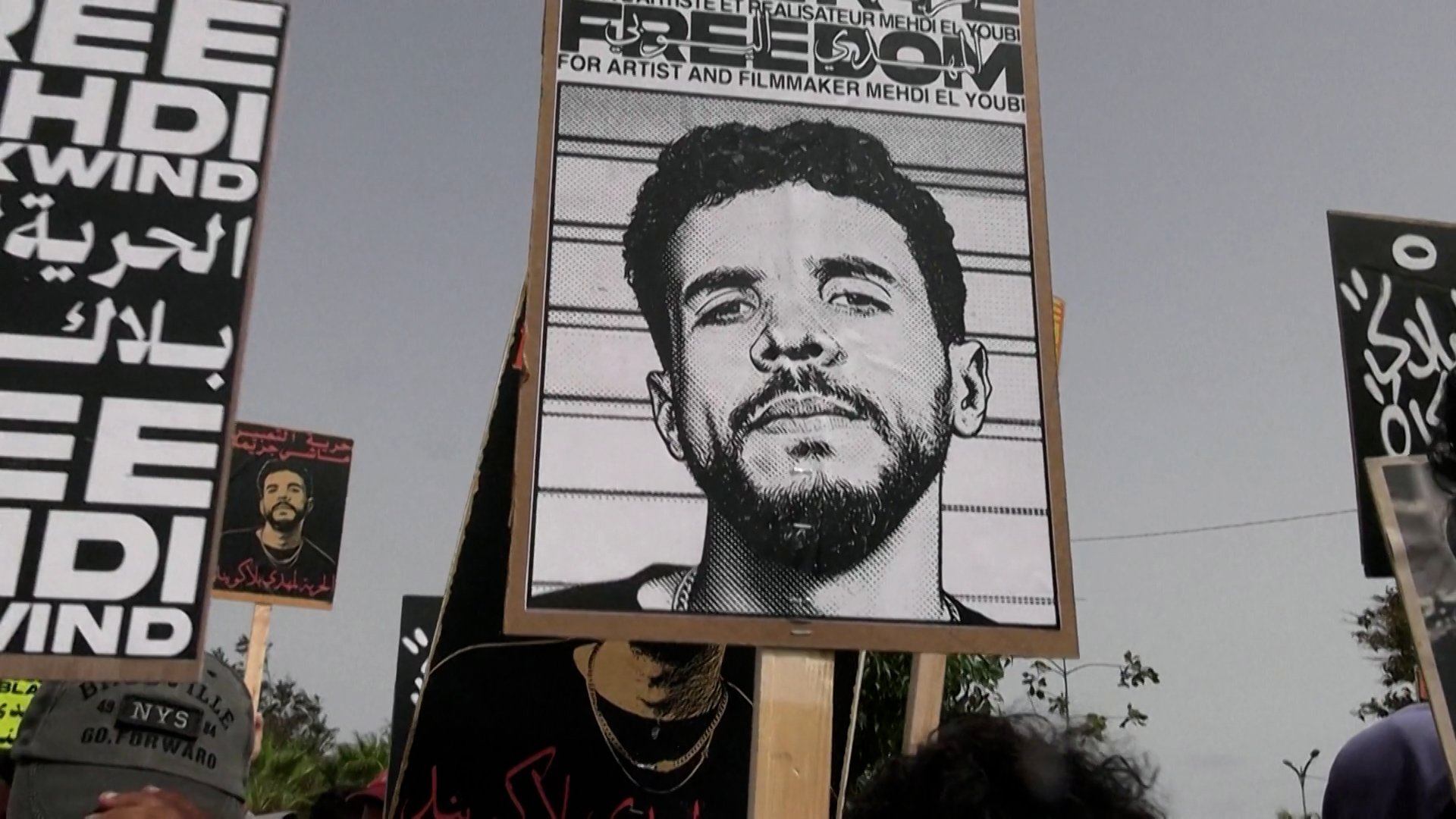 Calls for Moroccan rapper’s release outside a Casablanca court