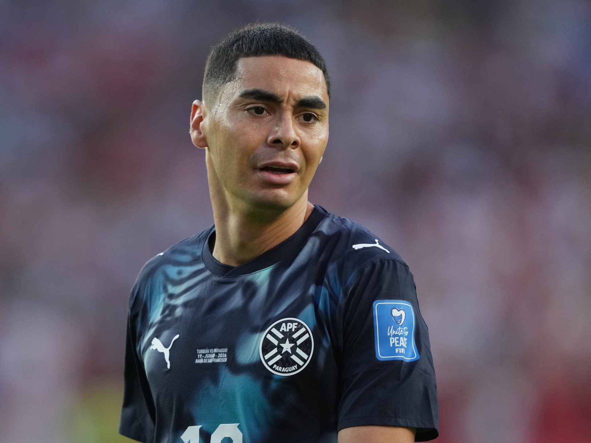 Uncertain World Cup for Paraguay’s Almiron, sent off for covering his mouth