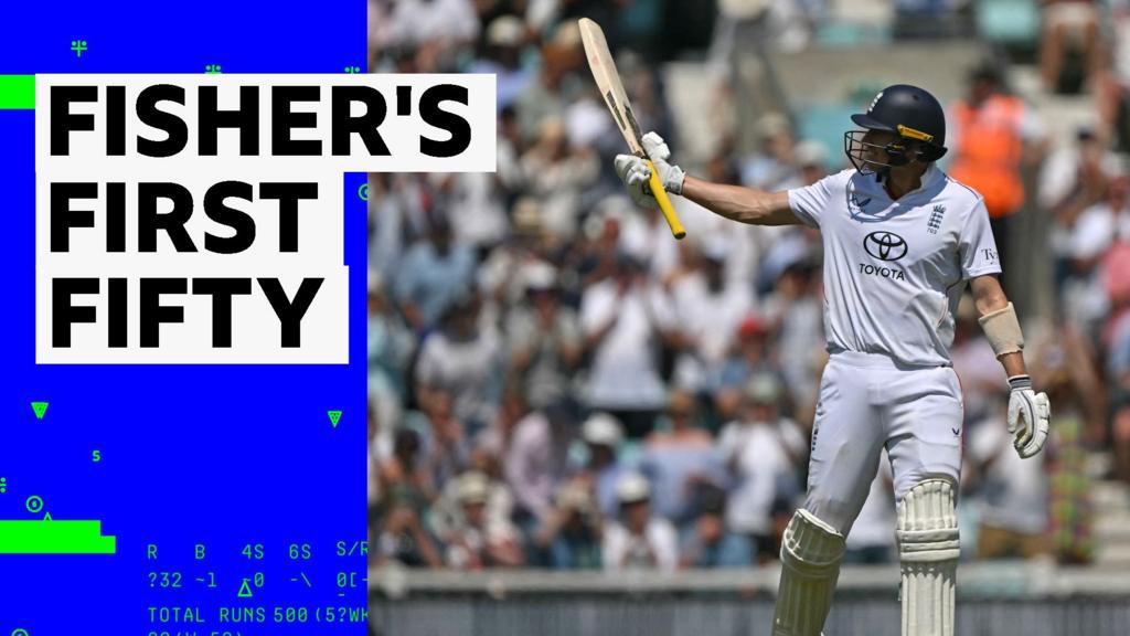 From bowler to batter - Fisher's first fifty gives England hope