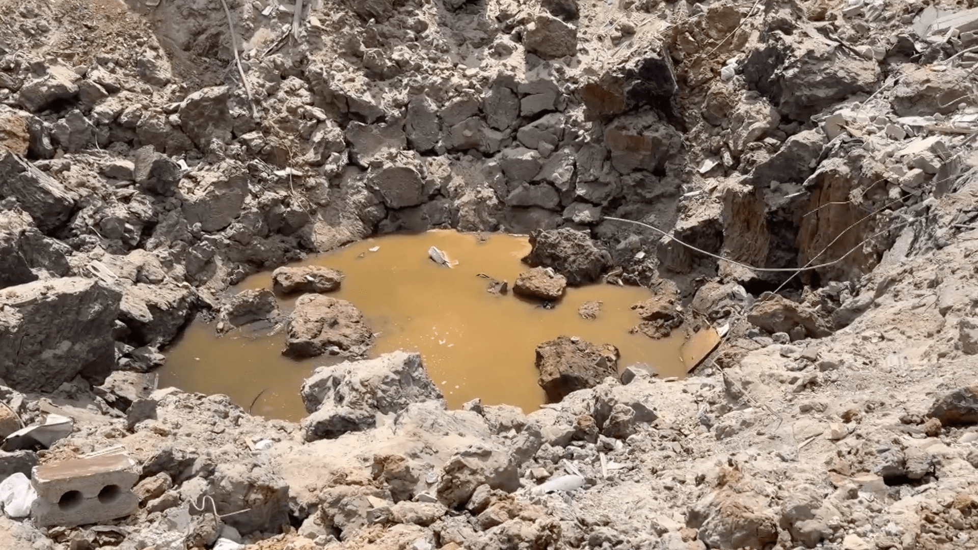 Huge crater after back-to-back Israeli strikes on Gaza refugee camp