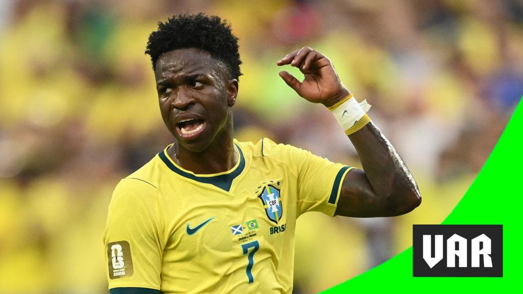 Second Brazil goal ruled out for Vinicius Jr foul