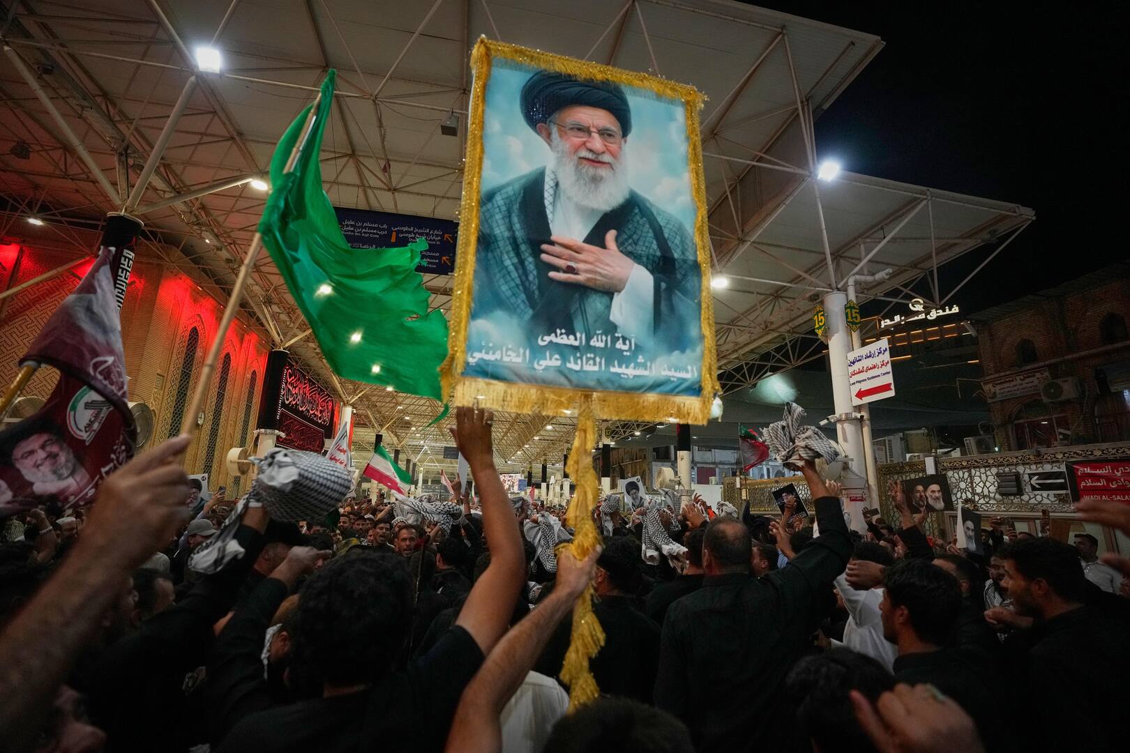 Khamenei’s coffin arrives in Iraq as US strikes hit Iran