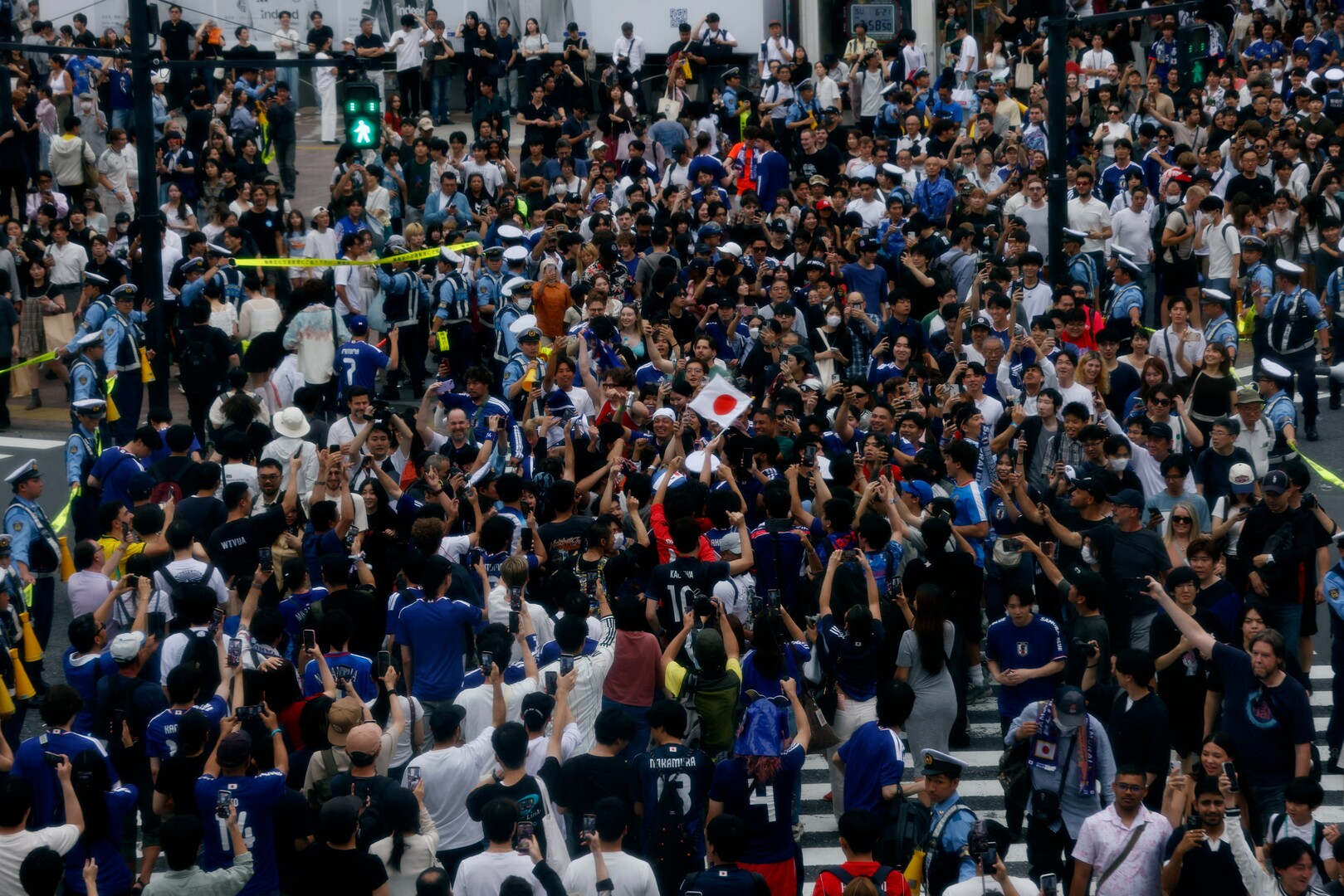 Japan fans celebrate 4-0 World Cup win in Tokyo