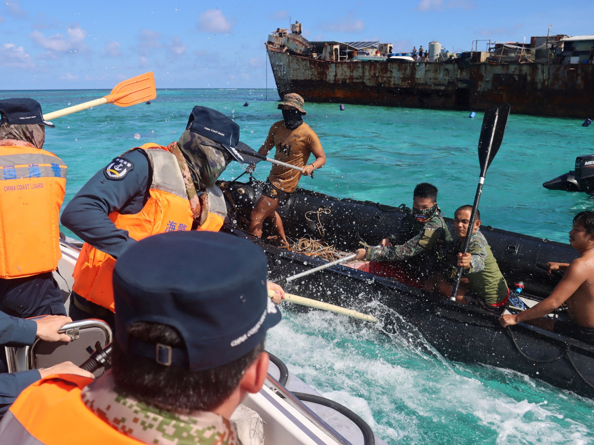 China and Philippines trade accusations after sailor injured at sea