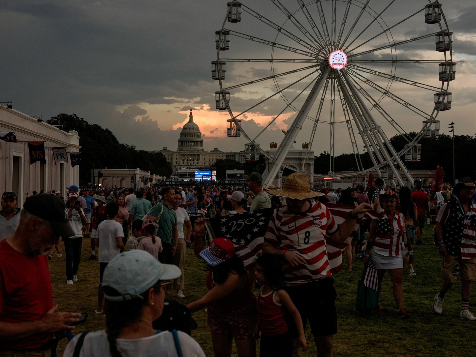 Severe weather disrupts US’s 250th celebrations