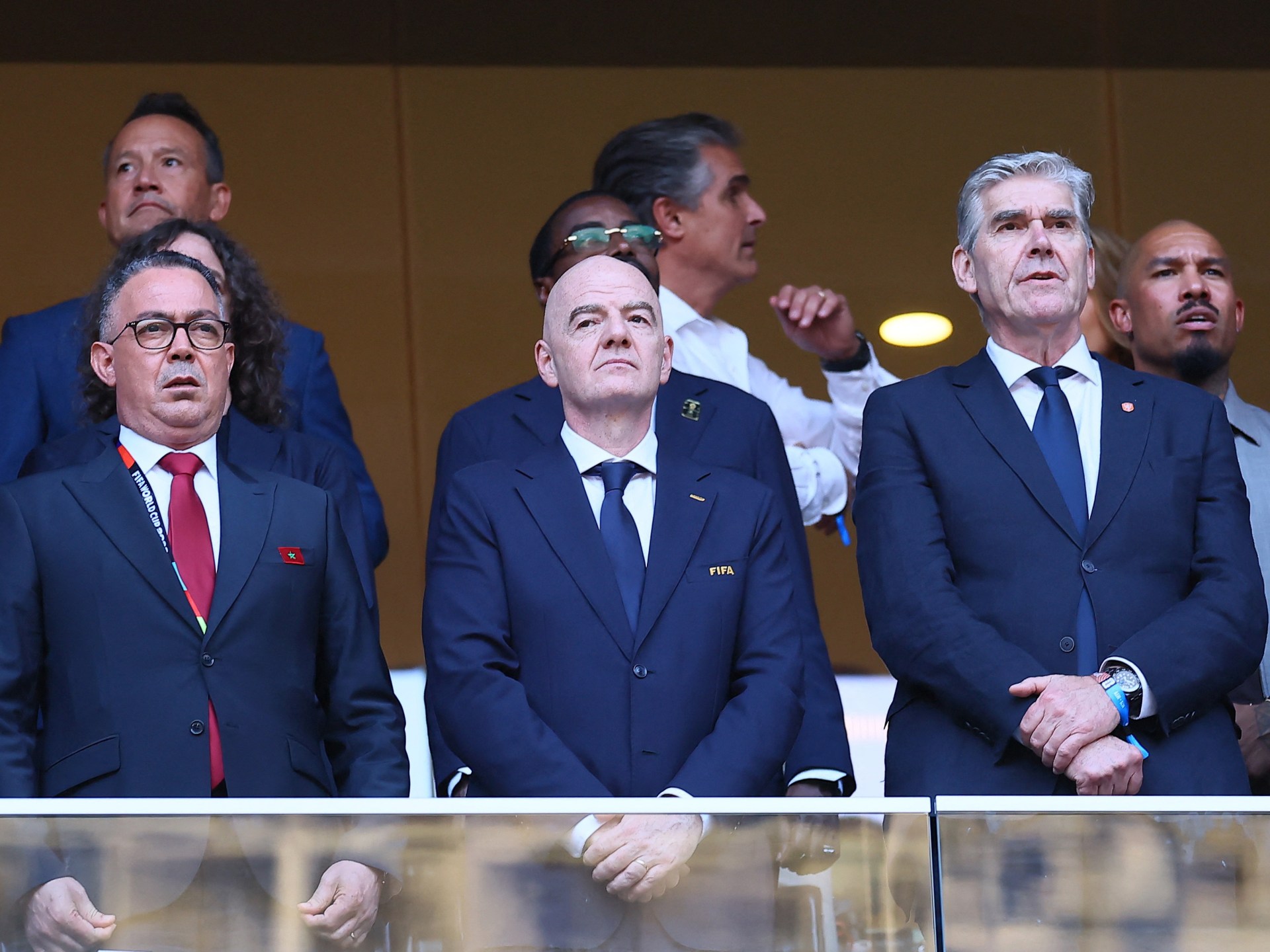 FIFA president reacts as Morocco win World Cup match