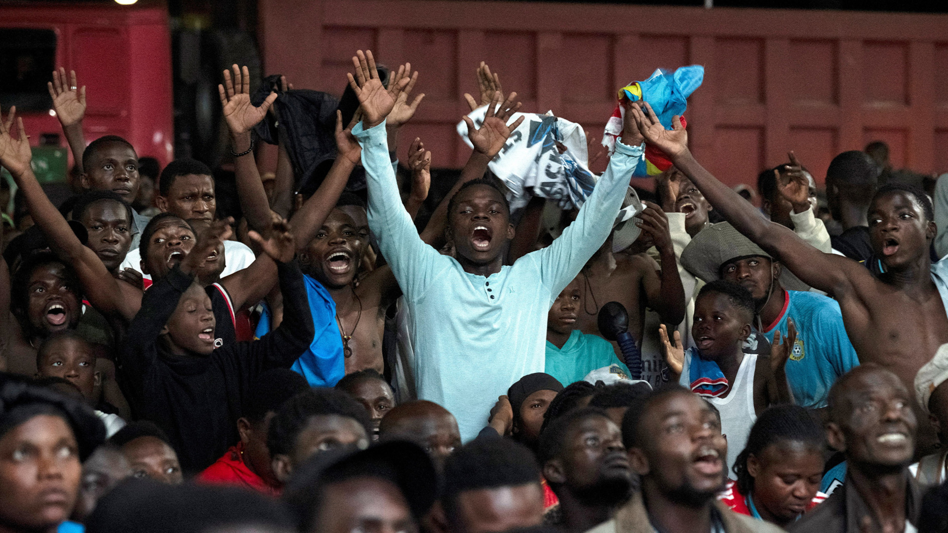 DR Congo fans celebrate reaching World Cup knockout stage