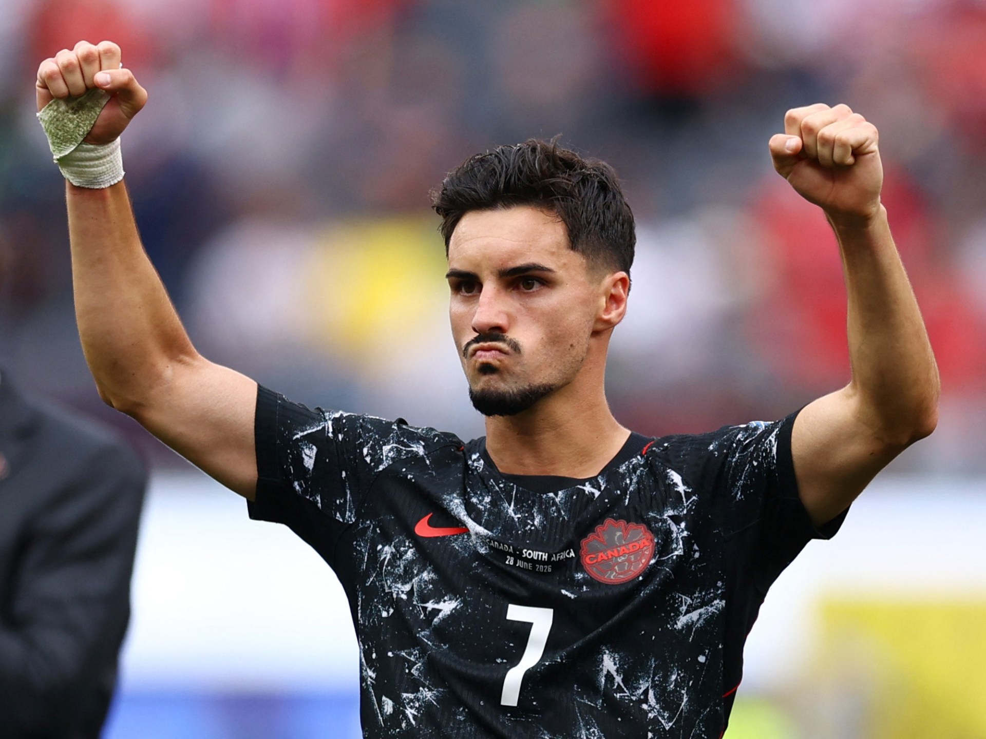 Who is Stephen Eustaquio, who scored for Canada against South Africa?