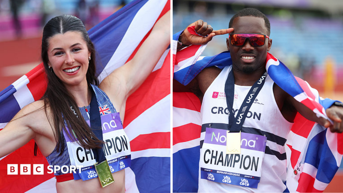 Hunt and Glave win British 100m titles