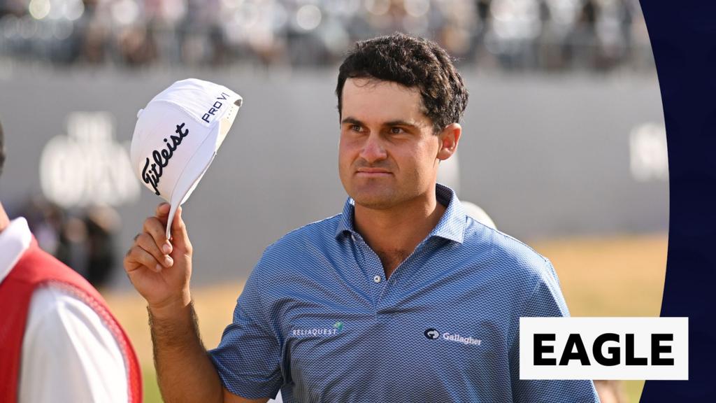 Suber hits 'miracle shot' for eagle to move top of Open leaderboard