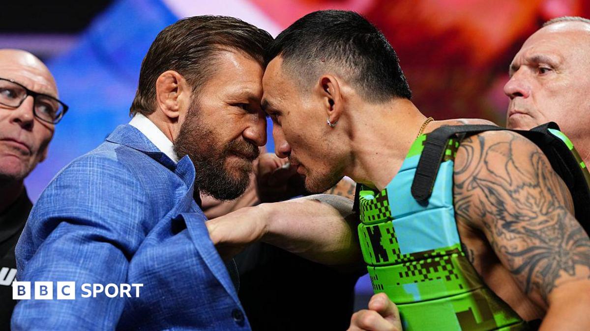 McGregor rips Holloway's glasses off in intense face-off