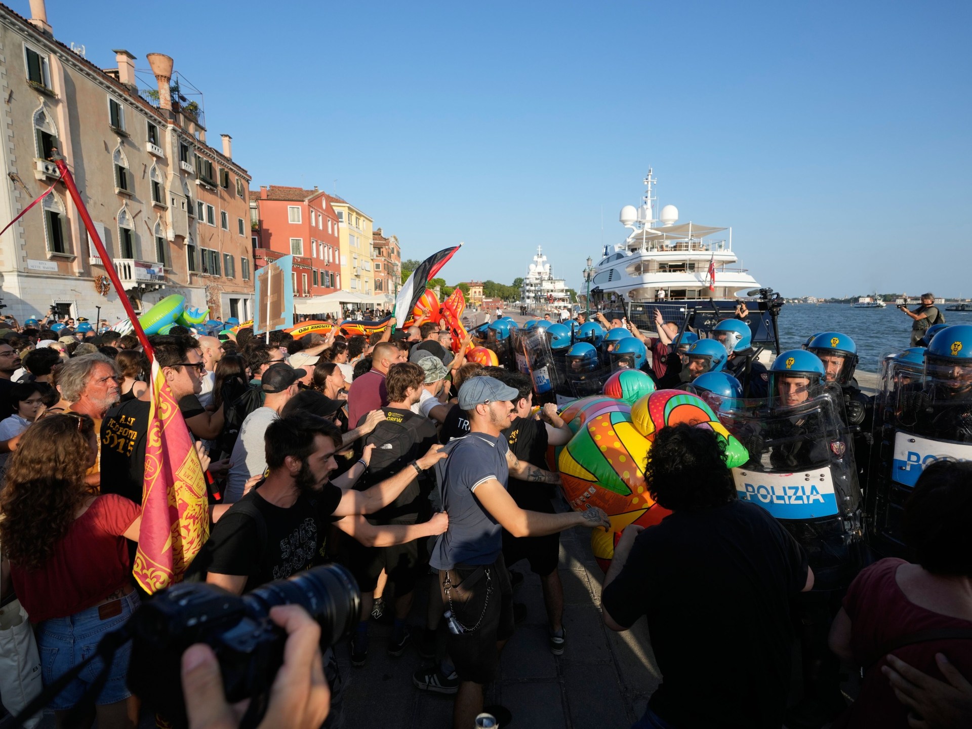 Venice protesters rally against US ambassador’s superyacht tour