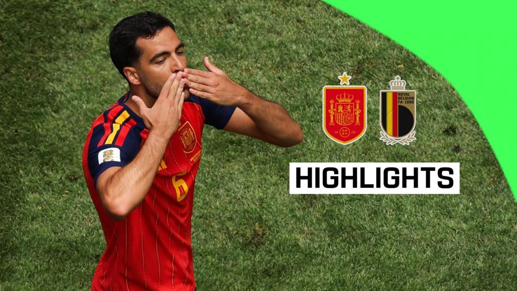 Spain into semi-finals at expense of Belgium after Merino's late winner