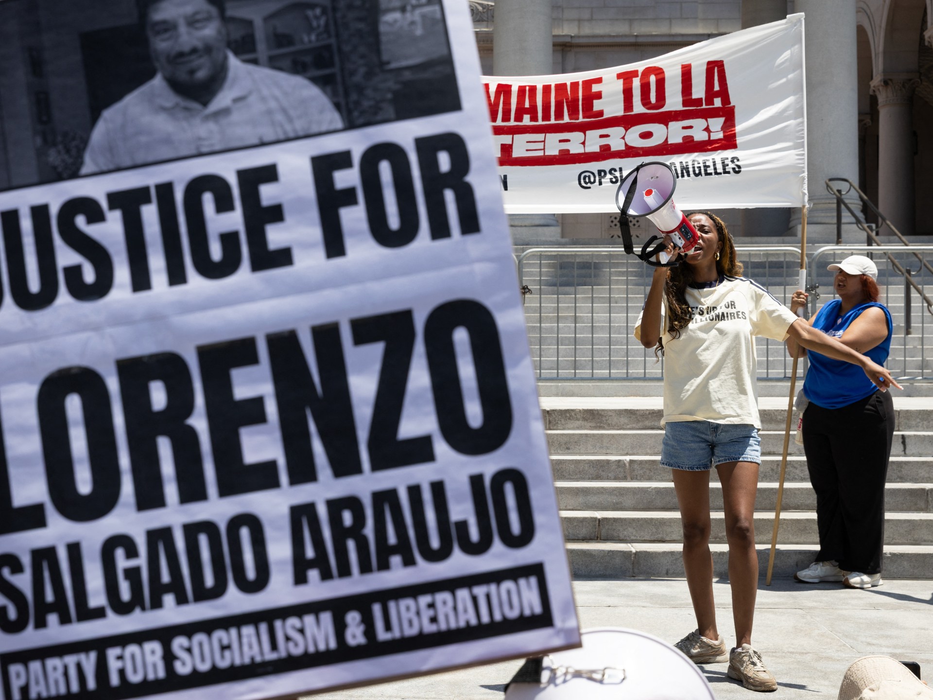 Protests in Houston continue over ICE killing of Lorenzo Salgado Araujo