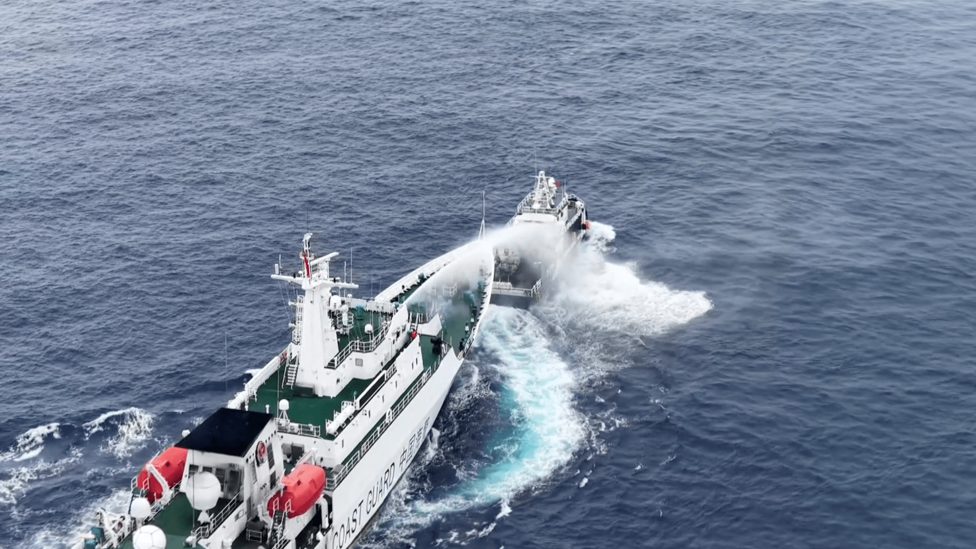 China, Philippine coastguard vessels clash in South China Sea
