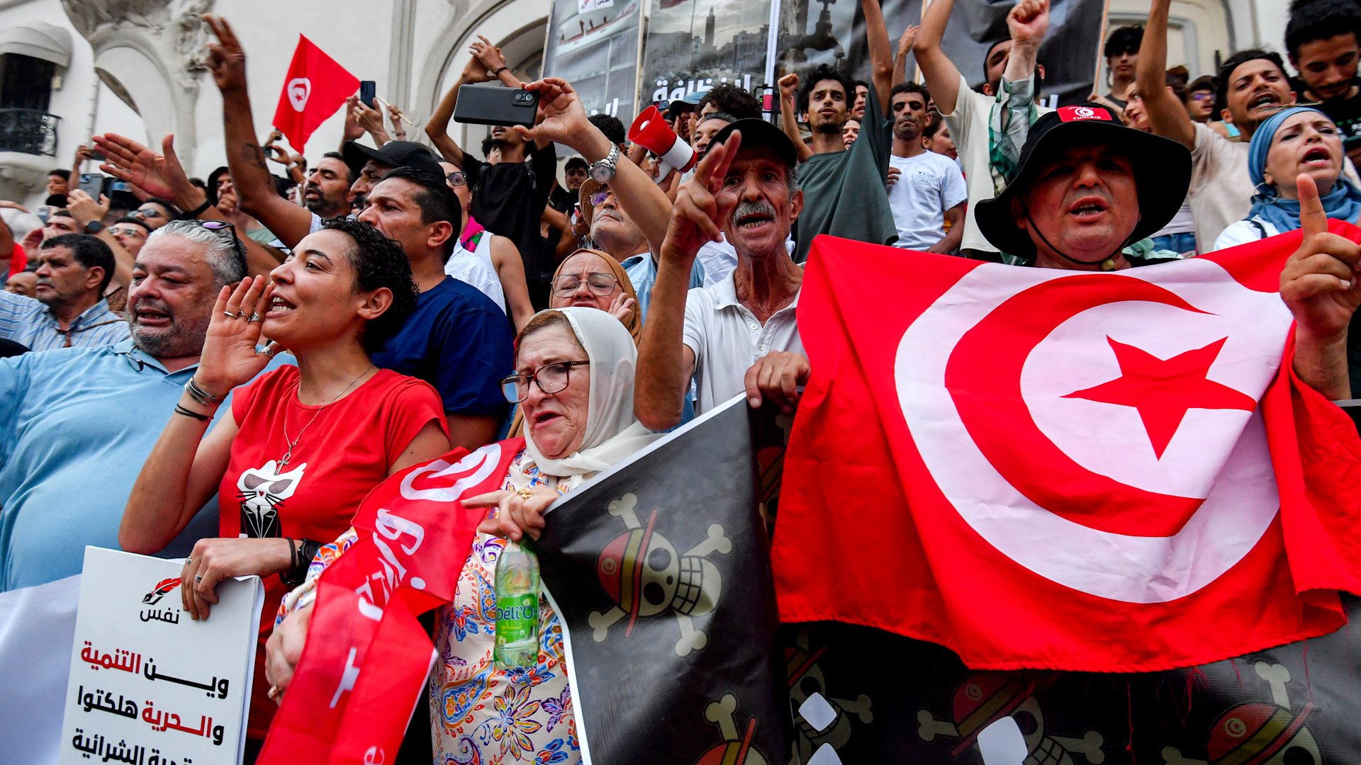 Thousands rally against Tunisia’s president five years after power grab