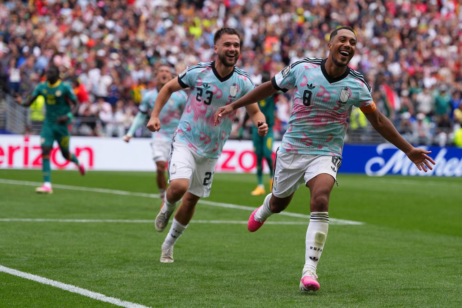 Belgium fans erupt after latest-ever goal seals place in last 16