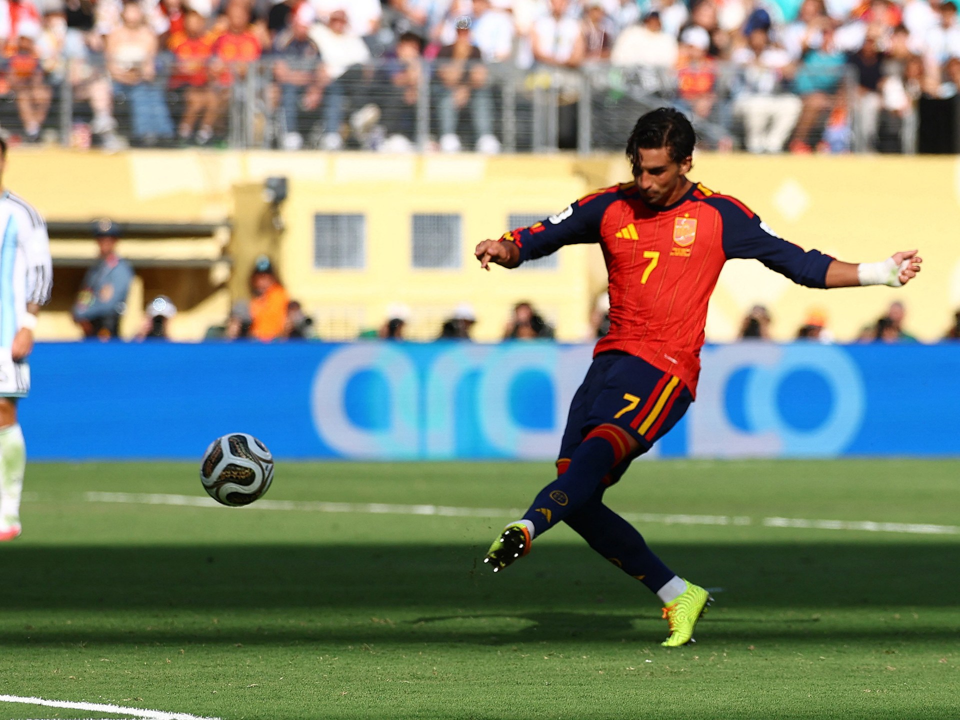 Spain battle past 10-man Argentina 1-0 in extra-time to win 2026 World Cup