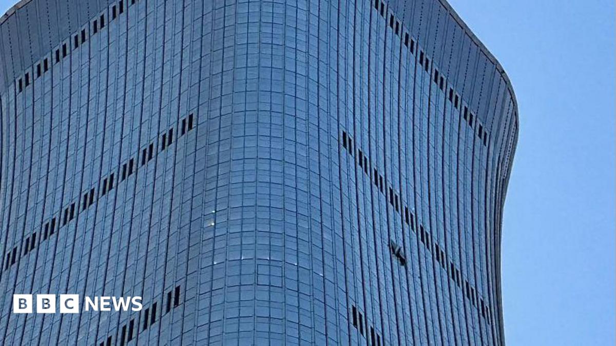 A plane crashed into a tower in Beijing but China is not saying what happened