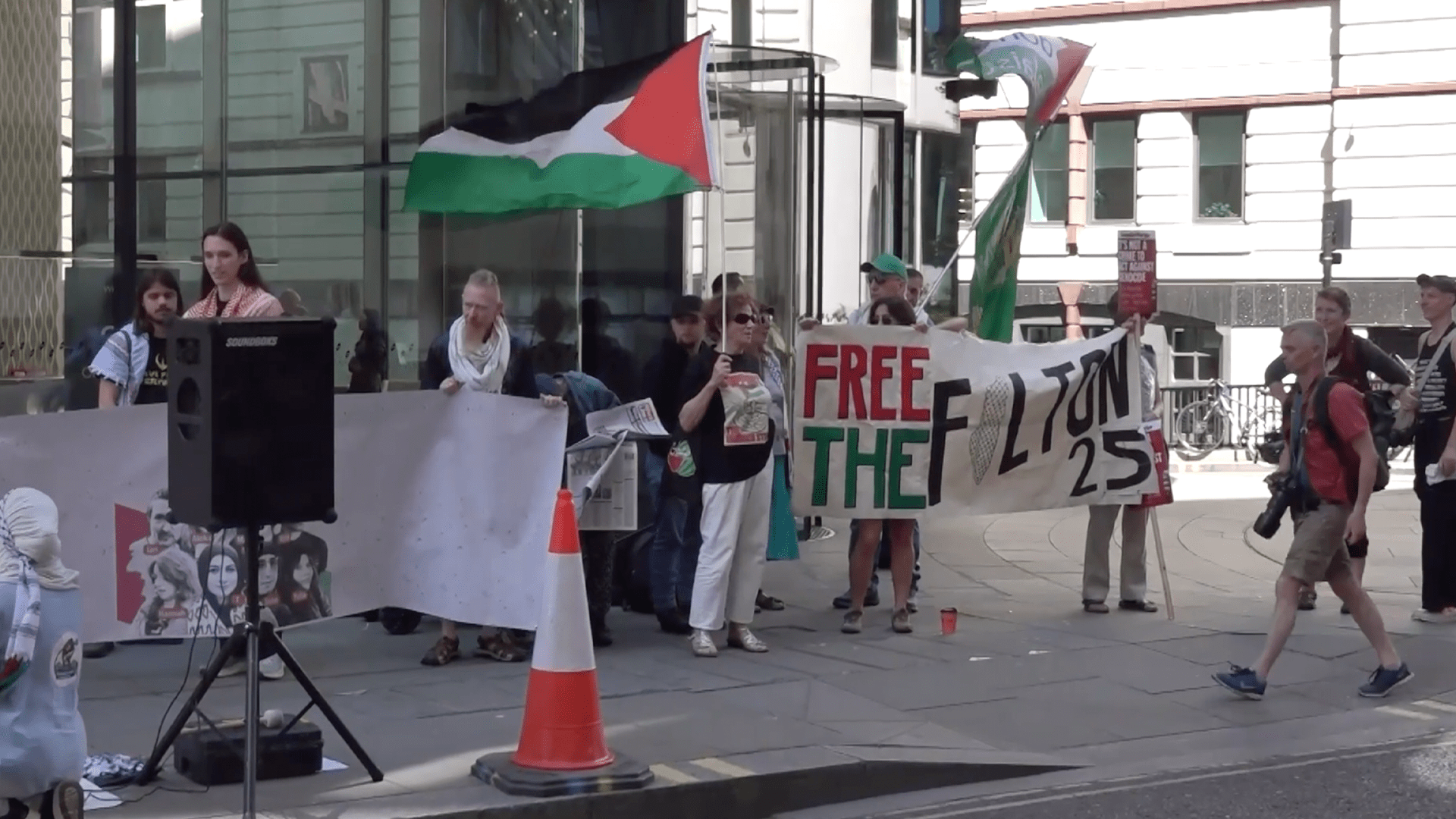 Pro-Palestine protesters rally for ‘Filton 25’ activists at UK court