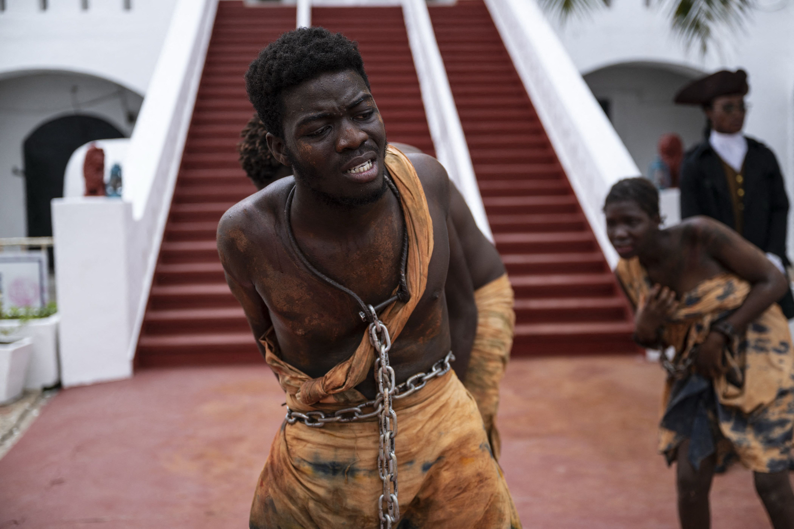 Slave trade reenacted on Juneteenth as leaders demand reparations