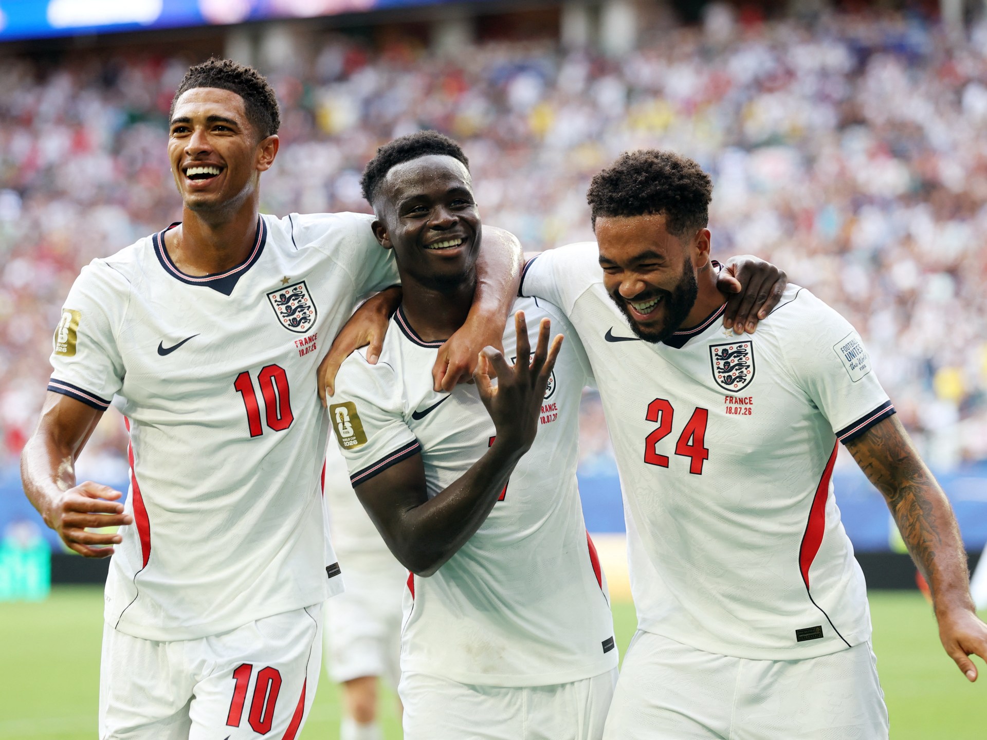 Saka hat-trick helps England down France to win World Cup 2026 Bronze Final