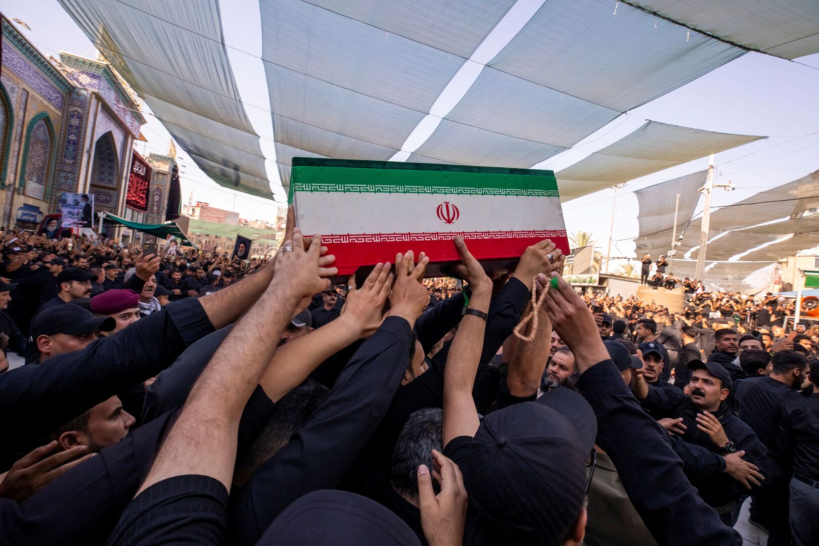 Khamenei’s coffin in Karbala on last stop before burial in Mashhad