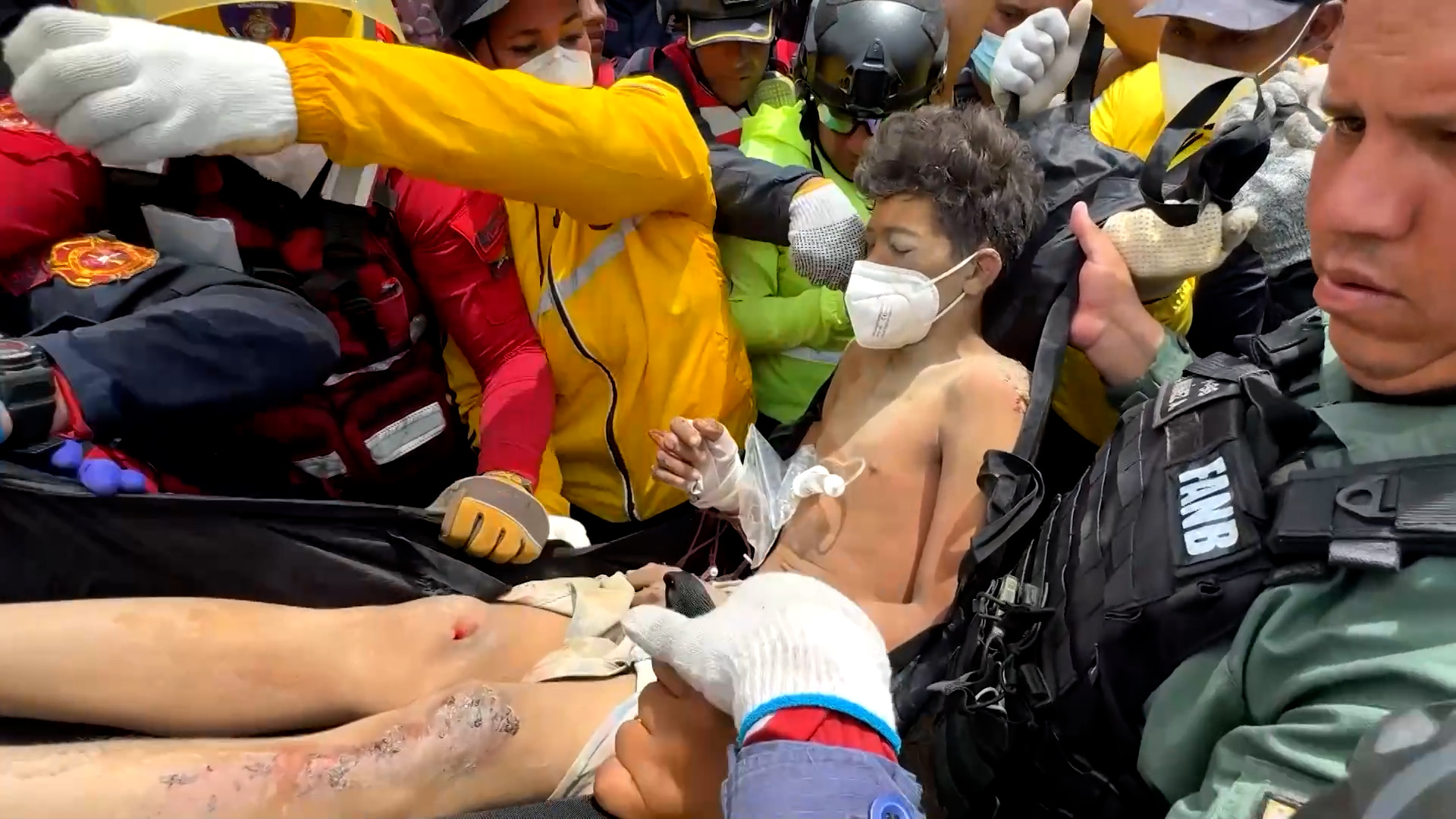 Father and son pulled out alive four days after Venezuela earthquake
