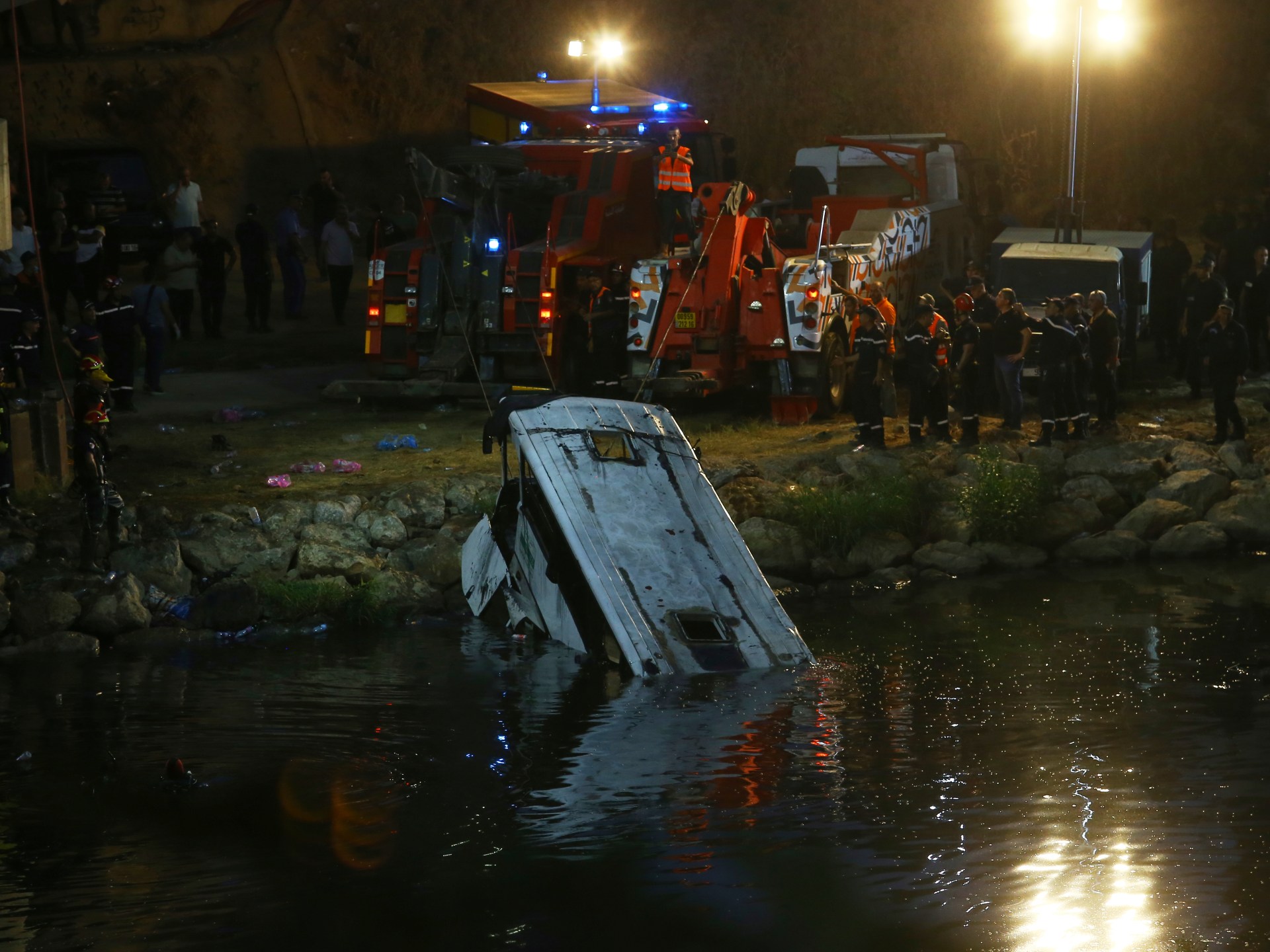 Algerian bus plunges into ravine killing at least 27