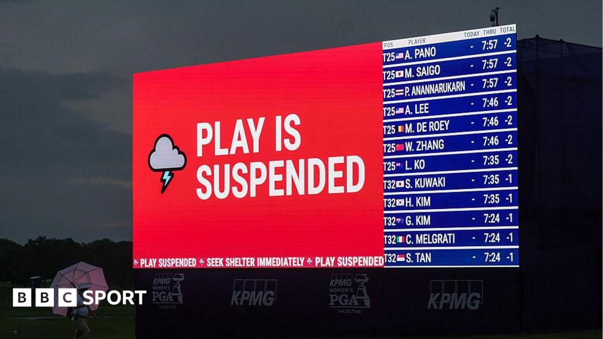 Bad weather halts Women's PGA Championship final round