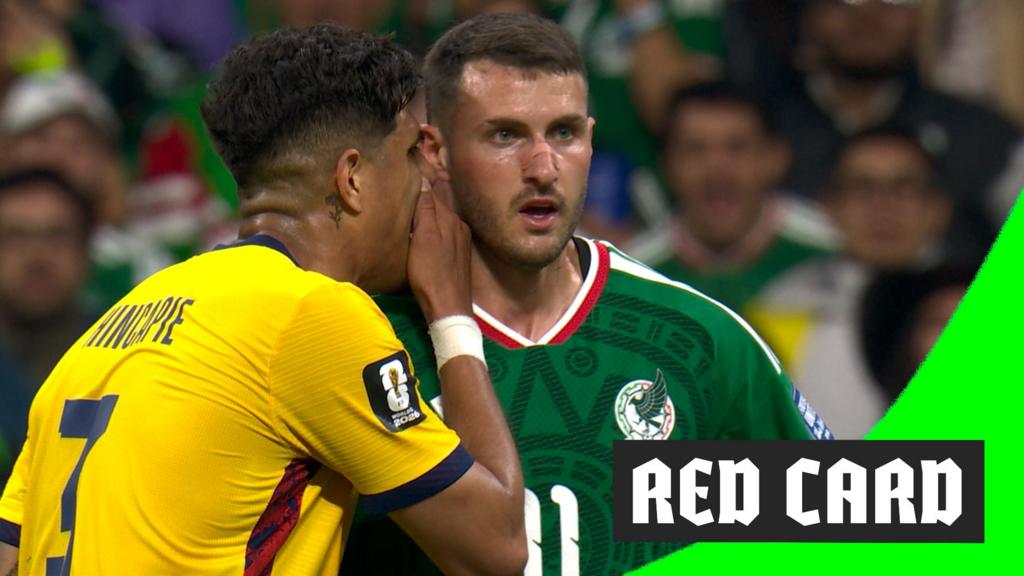 Hincapie second player to be sent off for covering mouth
