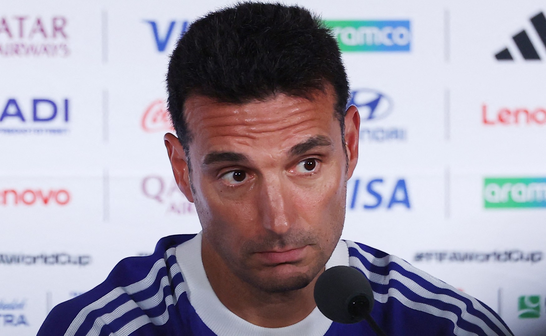 Argentina happy to be in World Cup semifinal, coach Scaloni says