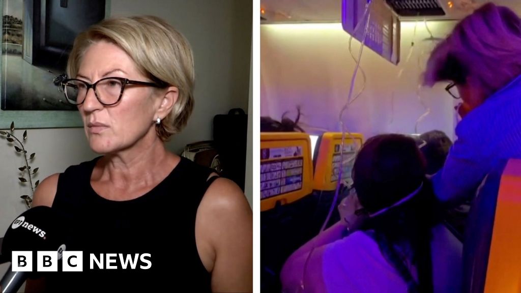 Wife describes moment husband nearly sucked out of Ryanair plane