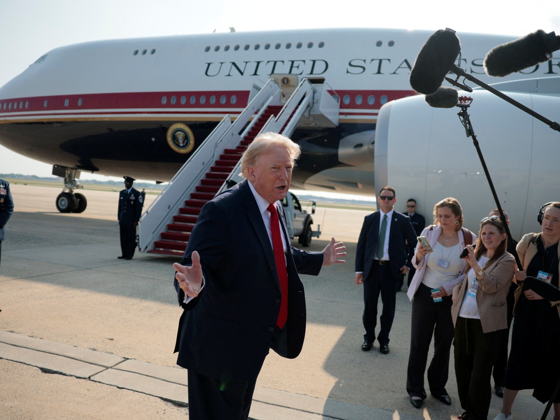 Trump takes first flight on new Qatar-gifted Air Force One