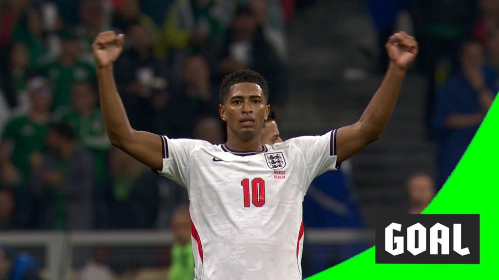 Bellingham heads England into the lead against Mexico