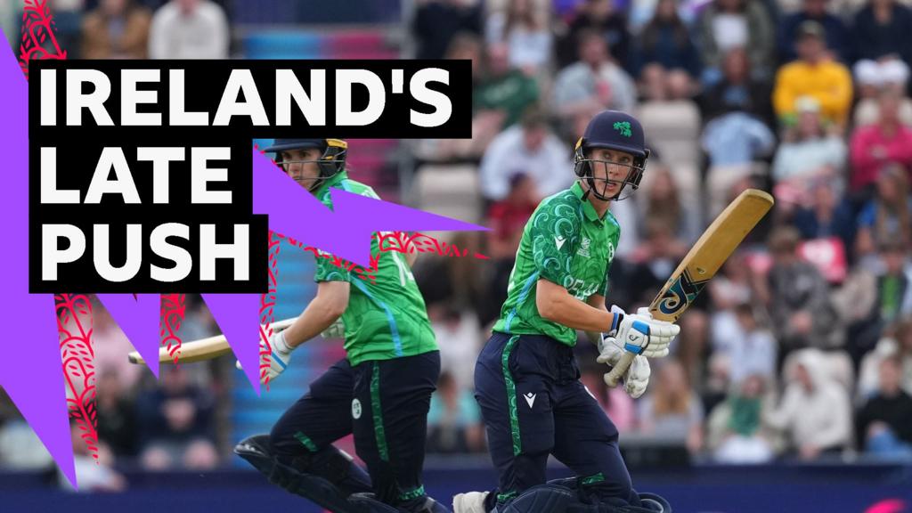Ireland hit four boundaries in final over to set England 119 to win