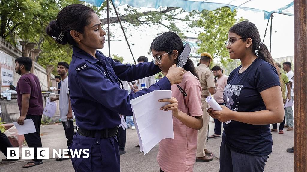 Tight security as Indian students resit medical exam after alleged paper leak