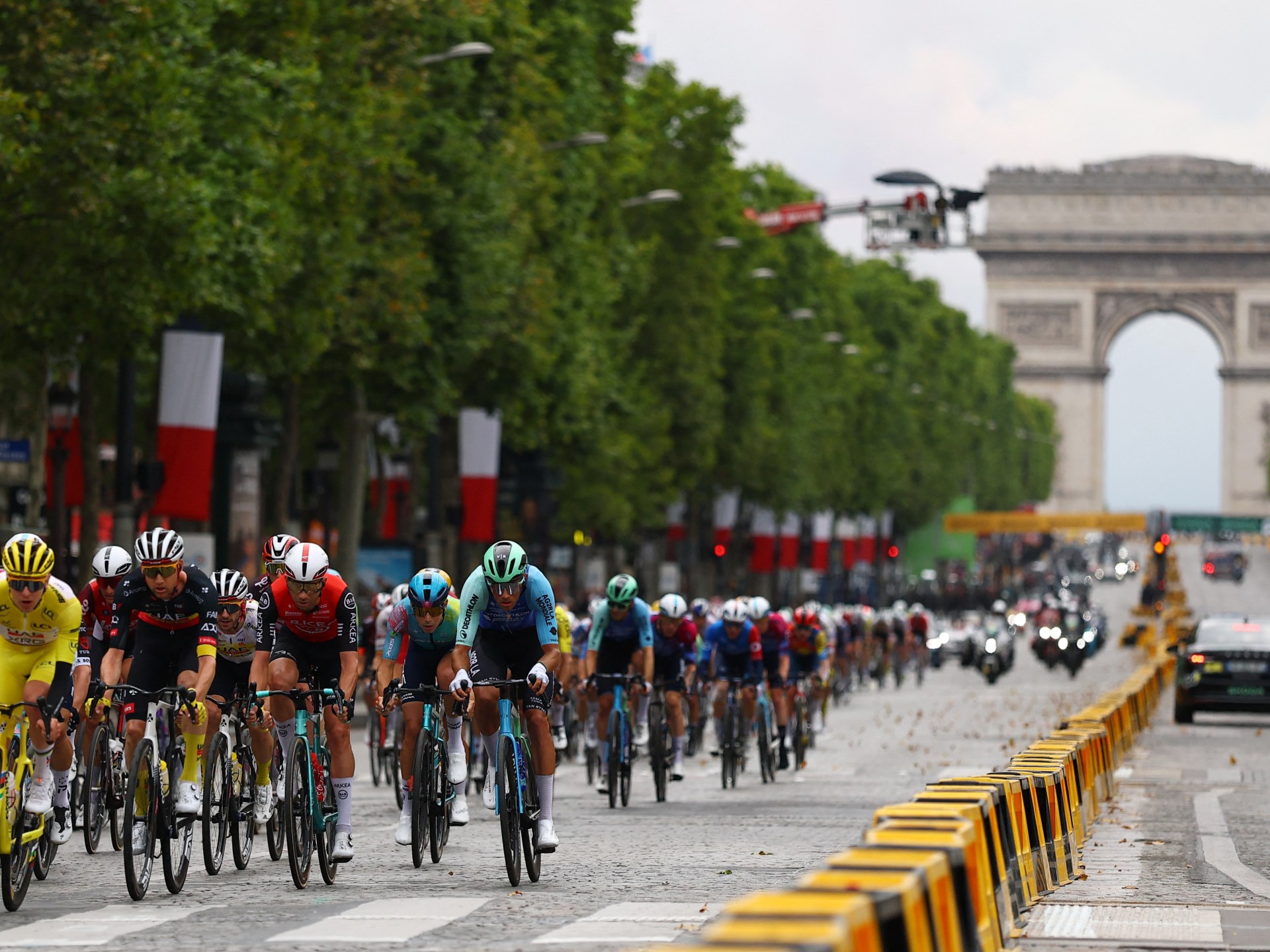 Tour de France final stage shortened as emergency teams tackle wildfires