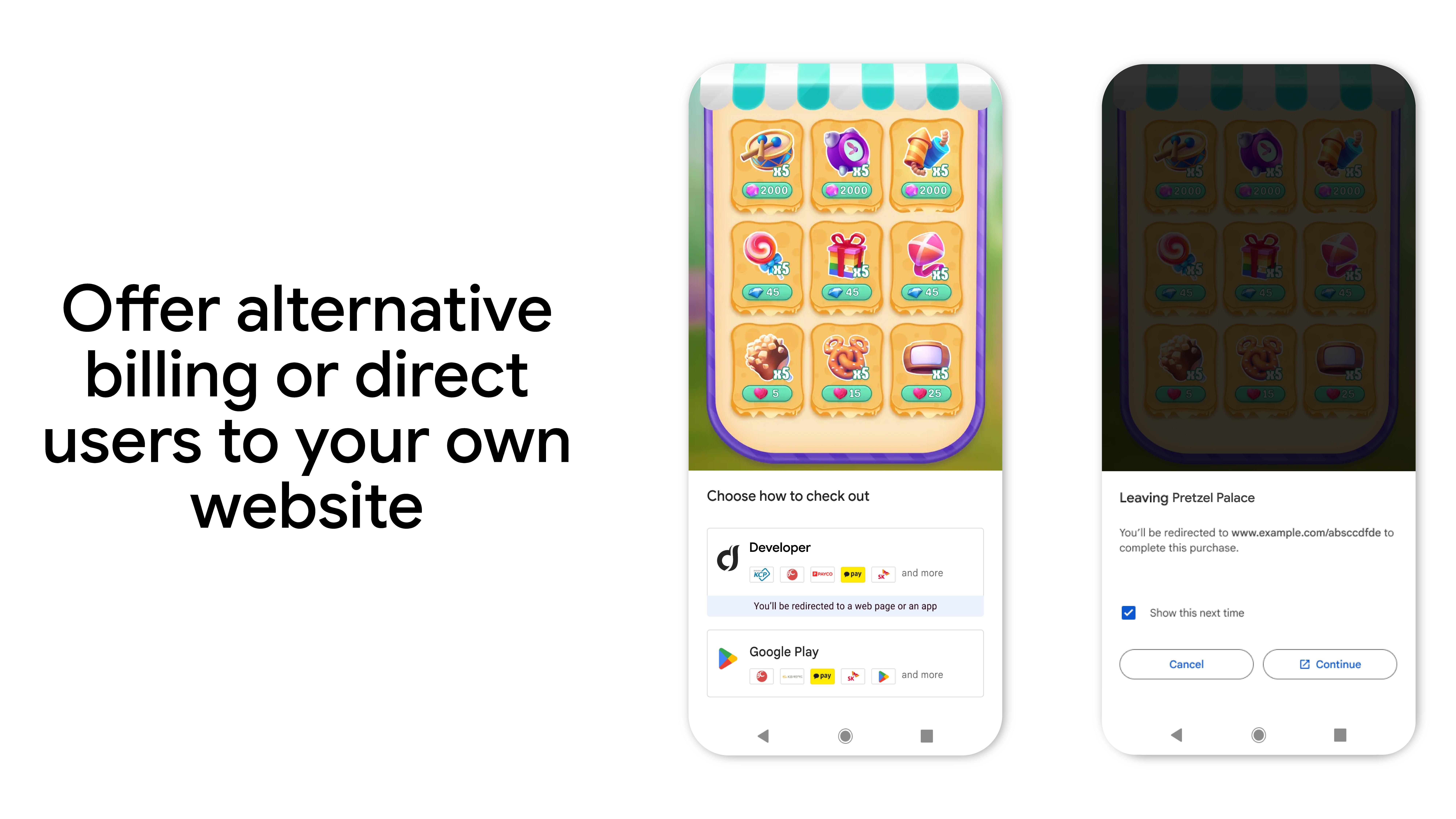 Google’s new rules for the app store will allow alternative billing next week