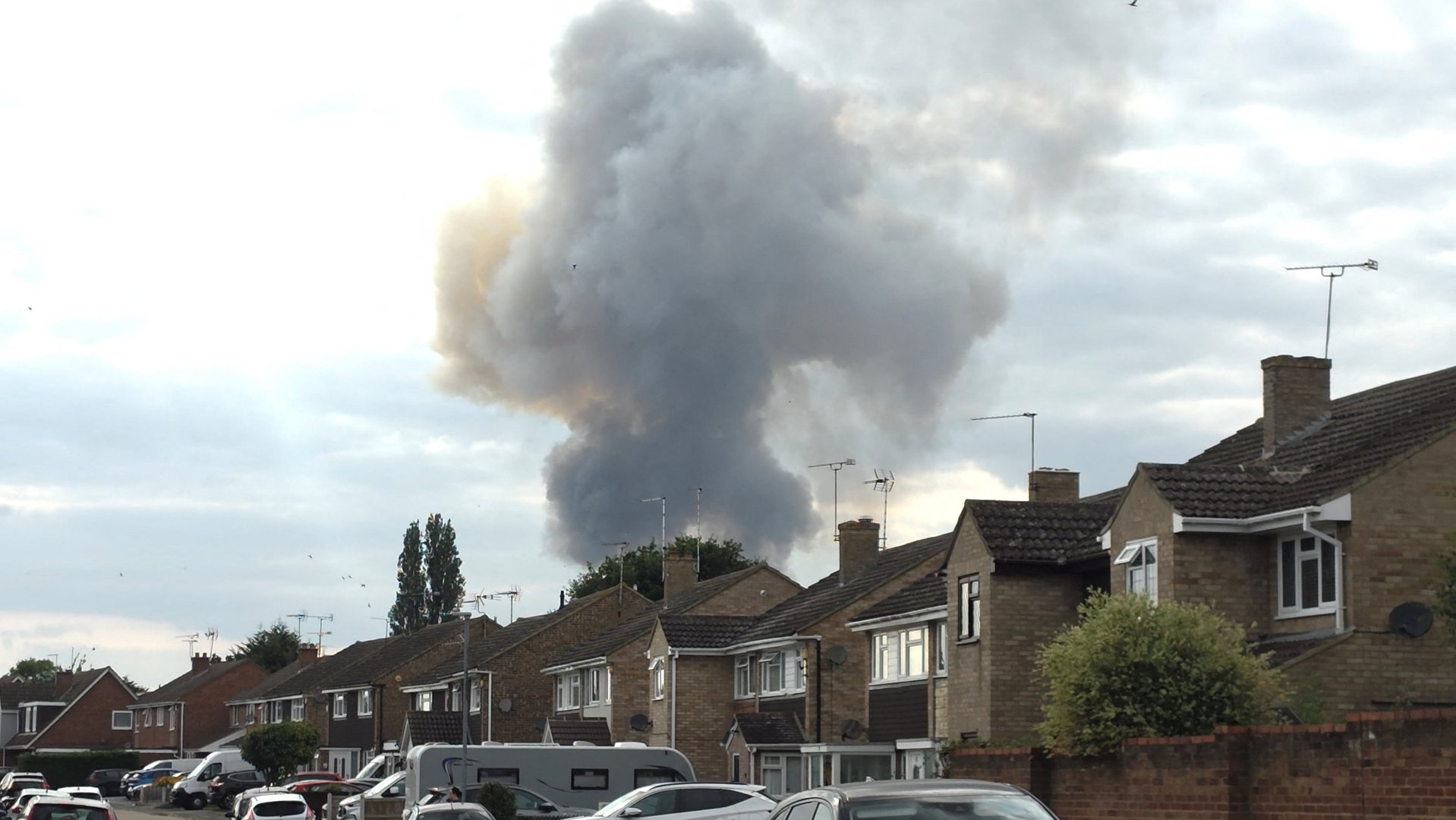 Firefighters battle fire after fertiliser explosion in England